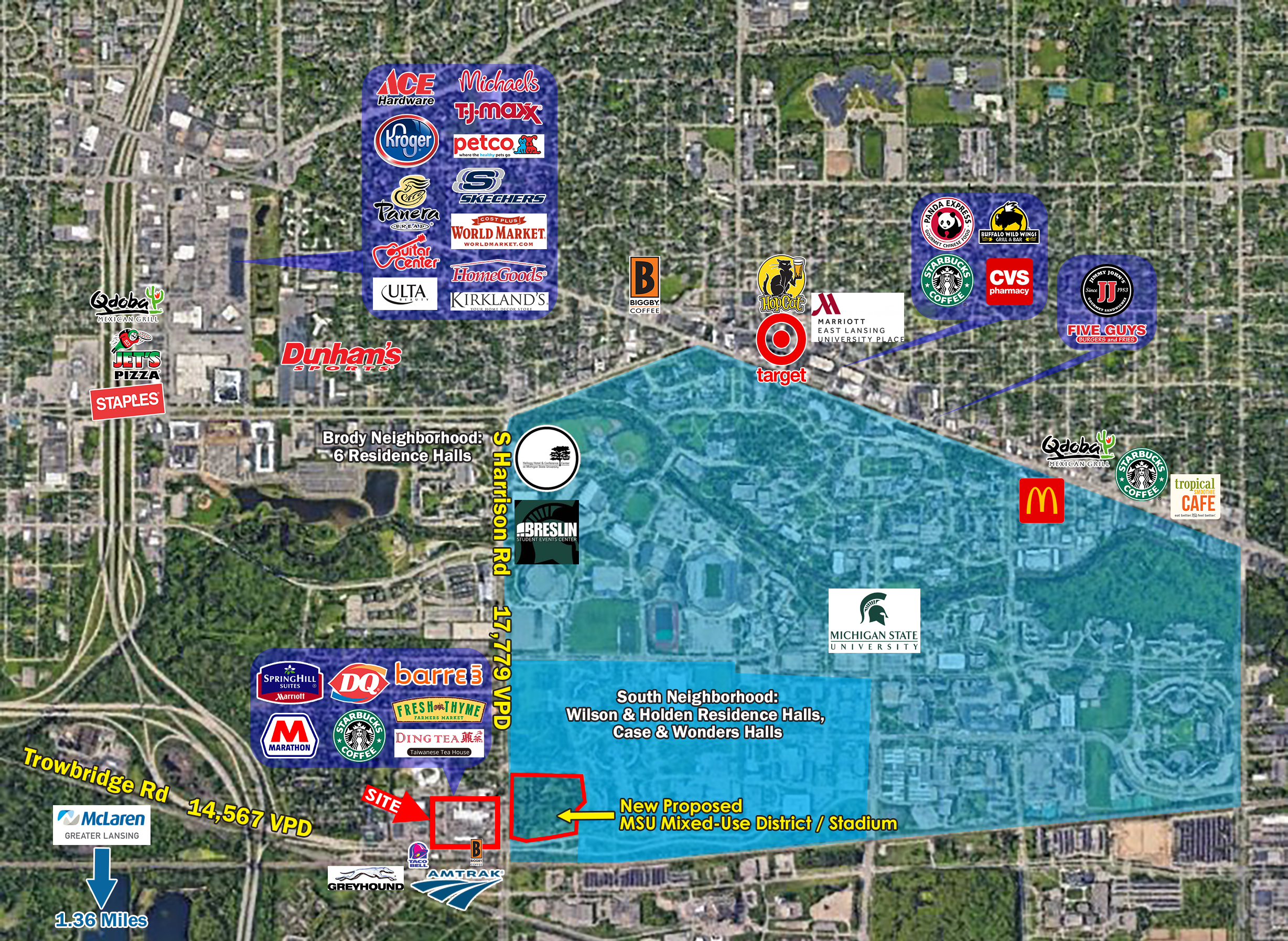 1000 Trowbridge Rd, East Lansing, Michigan 48823, 0 , 0 ,0,Retail,For Lease,1000 Trowbridge Rd,0,1142