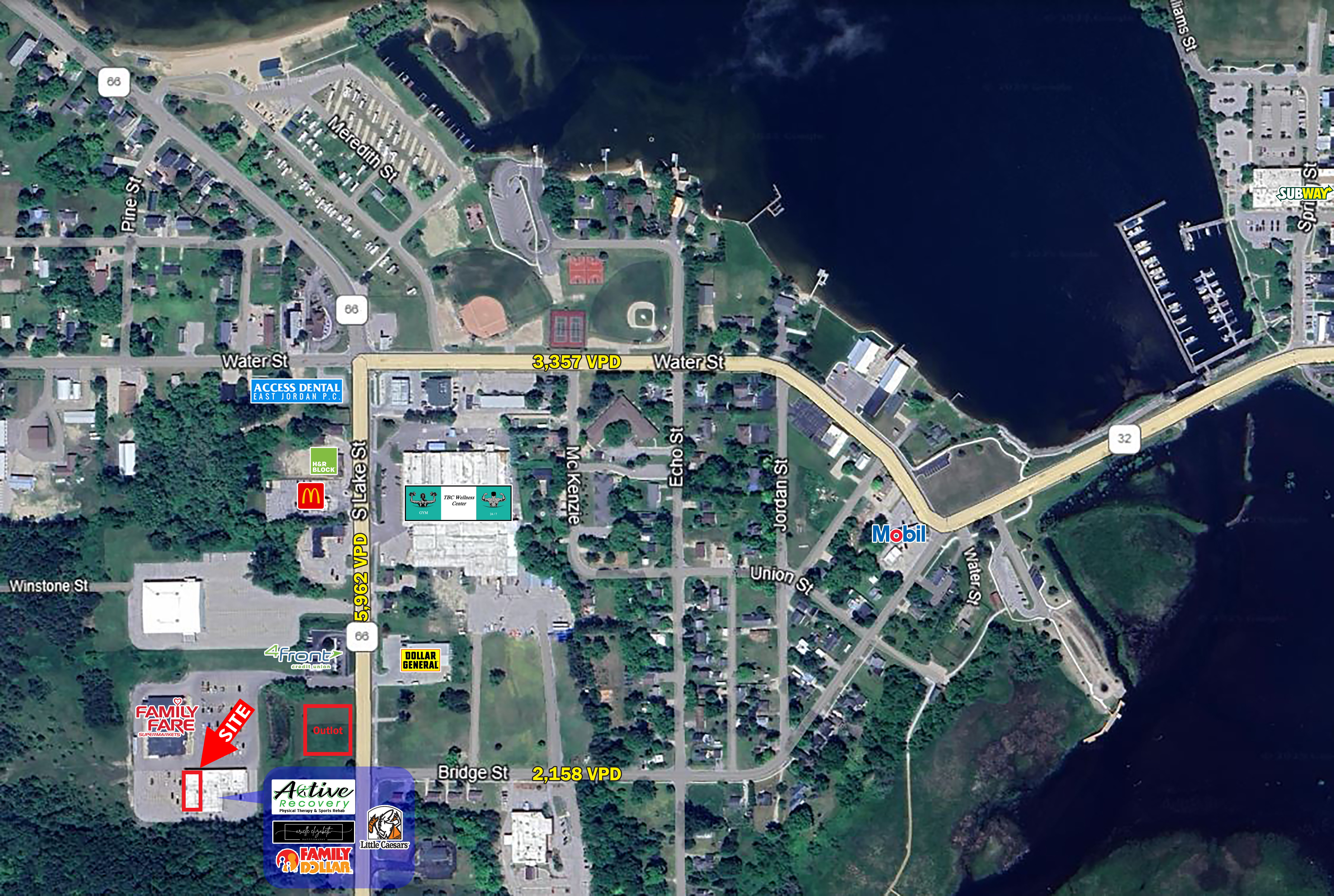 240 Lake St, East Jordan, Michigan, ,Retail,For Lease,240 Lake St,1181